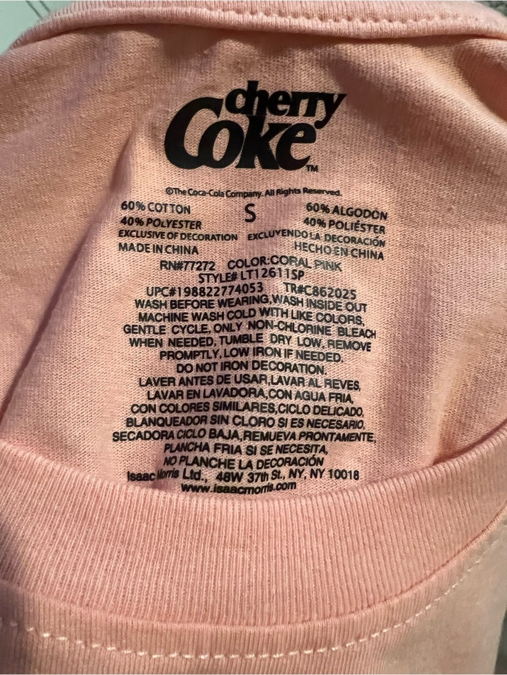 NWT Women’s Coca- Cola Cherry Coke Graphic T Shirt Size S - Picture 2 of 3